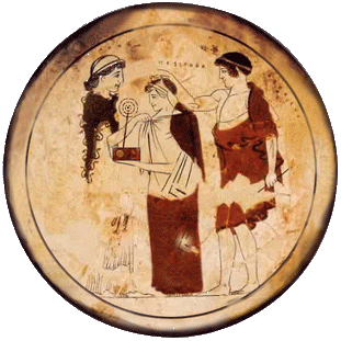 Adaptation of "The Creation of Pandora," Interior of Cylix (470 - 460 B.C.)